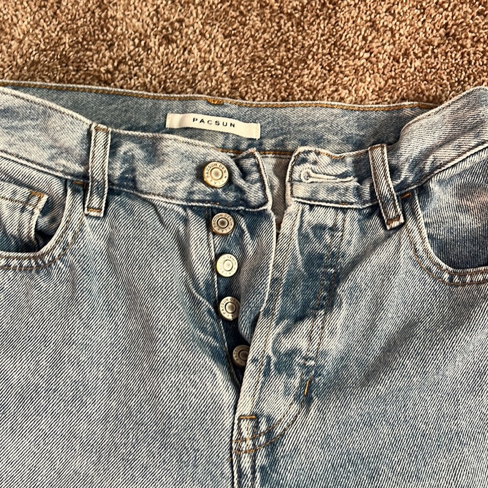 PacSun High Rise Straight Button Fly Jeans - Picture 2 of 4